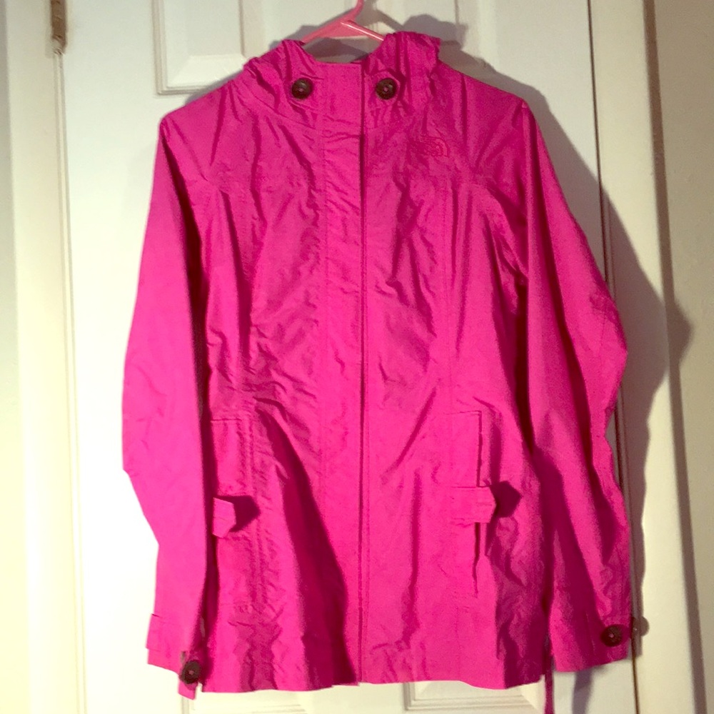 Hot pink North Face wind breaker/rain jacket